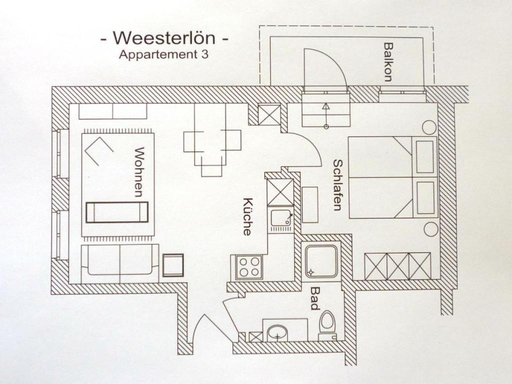 Boetticher Str. 9, W3, Weesterloen Westerland Eksteriør bilde